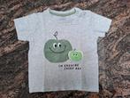 Mt 86 Grijze T-shirt 2 groene appels I'm growing every day, Kinderen en Baby's, Babykleding | Maat 86, Babyclub, Ophalen of Verzenden