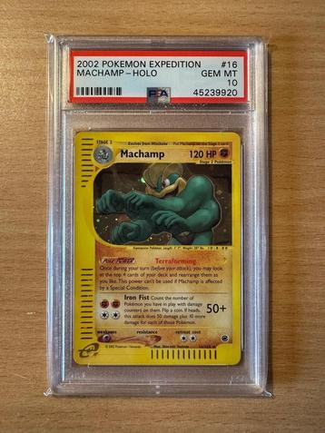 Machamp Holo - Expédition PSA 10, Enlèvement ou Envoi, Neuf, Cartes en vrac