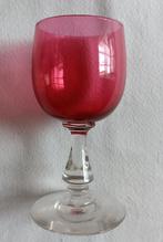 Idée St Valentin - Deux verres anciens en cristal rouge, Antiquités & Art, Enlèvement ou Envoi