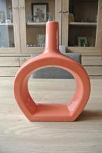 Oranje retro vaas/design uit de jaren 60, Ophalen, Zo goed als nieuw, Oranje, Minder dan 50 cm