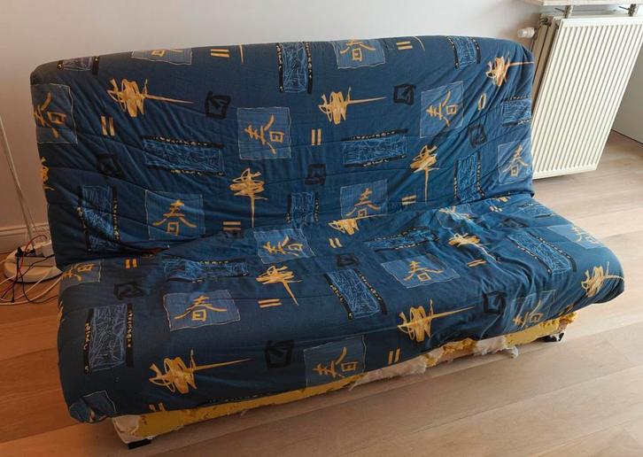 Zetel bed combi met opbergvak, Huis en Inrichting, Slaapkamer | Slaapbanken, Gebruikt, 120 cm, 190 cm of minder, Twijfelaar, Wit