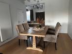 Eiken tafel met 6 zware stoelen, Ophalen, Zo goed als nieuw