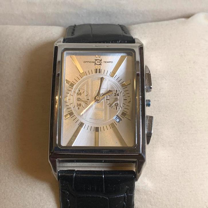 Rechthoekig horloge Officina de Tempo - te restaureren, Antiek en Kunst, Antiek | Klokken, Ophalen of Verzenden
