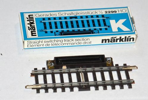 Märklin 2299 H0 K-rail schakelrailstuk recht 90 mm, Hobby en Vrije tijd, Modeltreinen | H0, Zo goed als nieuw, Rails, Wisselstroom