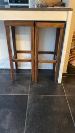 2 houten krukken te koop, Enlèvement, Comme neuf