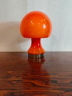 Vintage Oranje Glazen Paddenstoel Lamp 1970 Murano Stijl, Ophalen of Verzenden