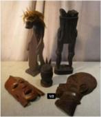 5 Mooie Oude Houten Afrikaanse Kunstwerken, Ophalen of Verzenden
