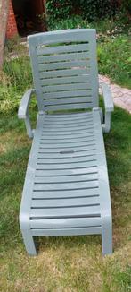 Ligbed met kussen, Jardin & Terrasse, Chaises longues, Enlèvement, Utilisé, Plastique, Réglable