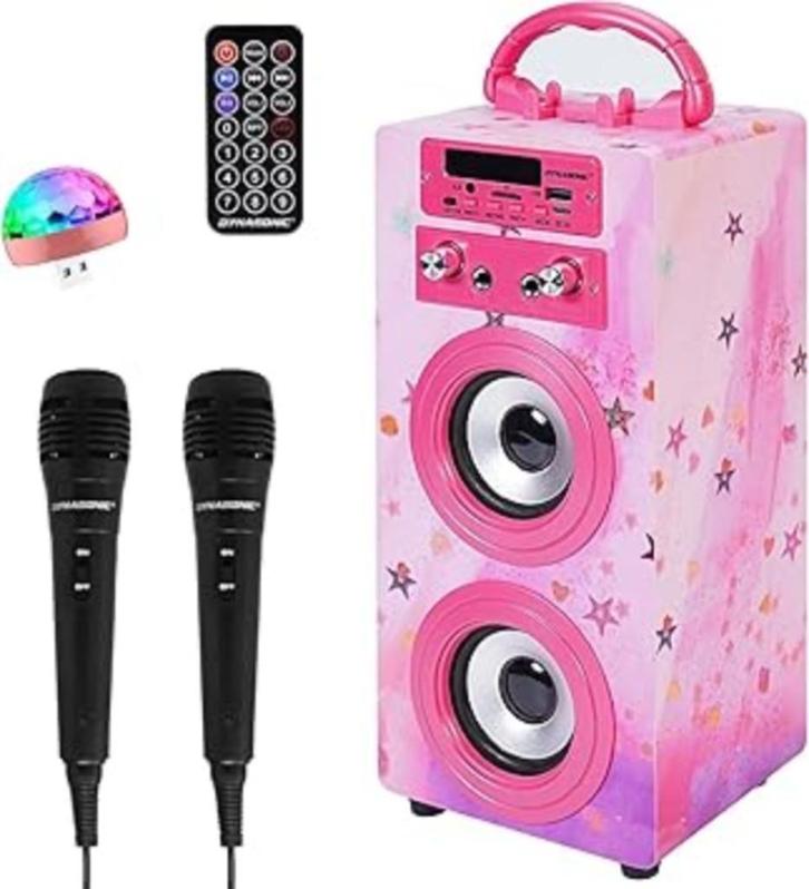 DYNASONIC draagbare karaokemachine GRATIS LEVERING, Audio, Tv en Foto, Karaoke-apparatuur, Nieuw, Microfoon(s), Verzenden