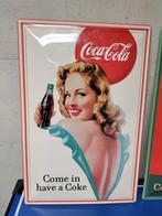 metalen reclameborden coca-cola, Verzamelen, Ophalen, Zo goed als nieuw, Reclamebord