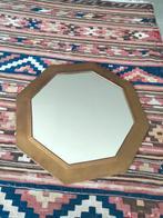 70s 80s vintage koper metaal spiegel octagon, Huis en Inrichting, Woonaccessoires | Spiegels, Ophalen, Gebruikt, 50 tot 75 cm