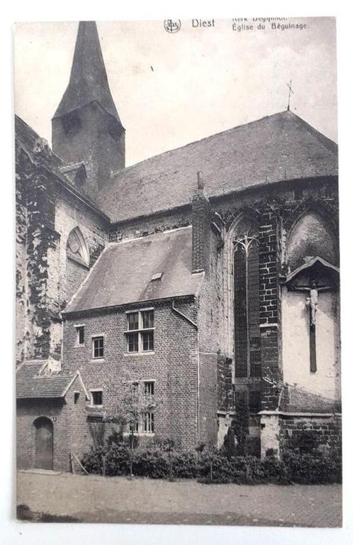 Postkaart Diest - "Kerk Begijnhof", Verzamelen, Postkaarten | België, Ongelopen, Vlaams-Brabant, Verzenden