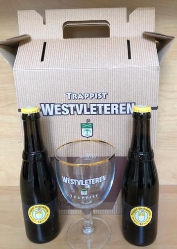 Westvleteren 2 flesjes 12" + 1 groot glas KADOBOX : 25 € beschikbaar voor biedingen