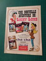 Lucky Luke - 3 publicités papier "Cha-Cha" - 1972, Verzamelen, Overige typen, Gebruikt, Ophalen of Verzenden, Overige figuren