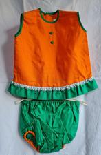 Oranje baby borrel kleedje met broekje 1960 voor fotoshoot, Ophalen of Verzenden, Jongetje of Meisje, Zo goed als nieuw, Maat 80