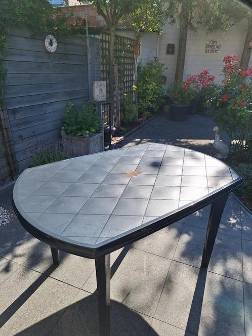 tuinterrastafel kunstof ovaal, Tuin en Terras, Tuintafels, Zo goed als nieuw, Ovaal, Kunststof, Ophalen
