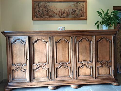 Eiken dressoirkast, Huis en Inrichting, Kasten | Dressoirs, Zo goed als nieuw, 200 cm of meer, 50 tot 75 cm, Met lade(s), Met deur(en)