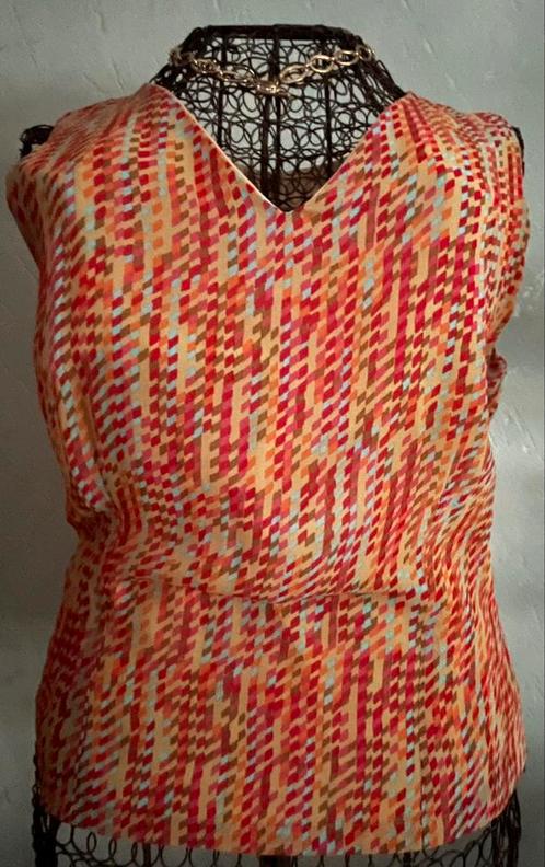 Caroline Biss 40 (38) kleurrijke debardeur topje Nieuwstaat, Kleding | Dames, Topjes, Zo goed als nieuw, Maat 38/40 (M), Overige kleuren