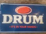 Reclame Drum op metalen plaat, Ophalen, Gebruikt