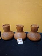 3 vases en bois, Comme neuf, Enlèvement ou Envoi