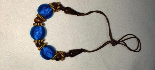 Levendige Handgemaakte Kralenketting met Kobaltblauwe, Handtassen en Accessoires, Kettingen, Nieuw, Overige materialen, Blauw