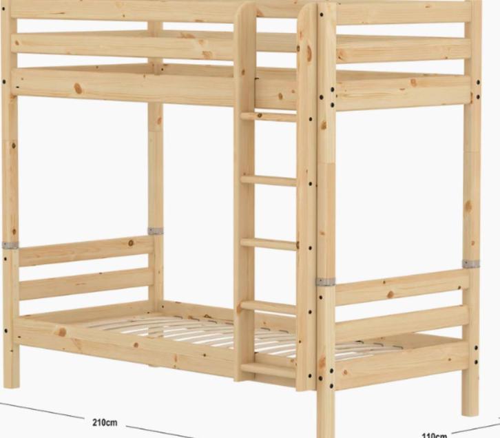 stapelbed merk flexa, Huis en Inrichting, Slaapkamer | Stapelbedden en Hoogslapers, Zo goed als nieuw, Stapelbed, 90 cm, 200 cm