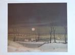 PIET WILLEQUET / WINTERAVOND VLAAMSE ARDENNEN LITHO 56x75cm, Antiek en Kunst, Kunst | Litho's en Zeefdrukken, Ophalen of Verzenden