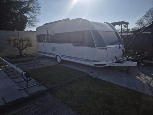 Caravan, Caravans en Kamperen, Caravans, Particulier, tot en met 4, Rondzit, Hobby, 2 aparte bedden, Lengtebed, Vast bed, Airco