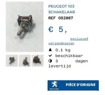 Peugeot KopLicht interrupteur beschikbaar voor biedingen