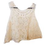 Crop top en dentelle Hollister Taille correctement, Taille 38/40 (M), Enlèvement ou Envoi, Beige, Comme neuf