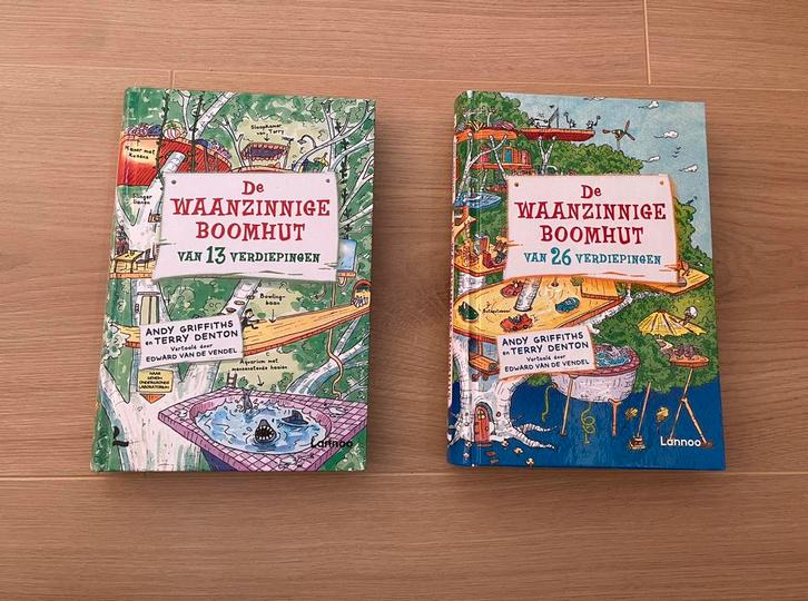 Boek 1 en 2 van ‘De waanzinnige boomhut’, Boeken, Kinderboeken | Jeugd | onder 10 jaar, Nieuw, Ophalen