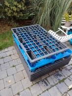 120x80 of 120x100 zwarte of blauwe plastic pallets, Doe-het-zelf en Bouw, Ophalen, Zo goed als nieuw