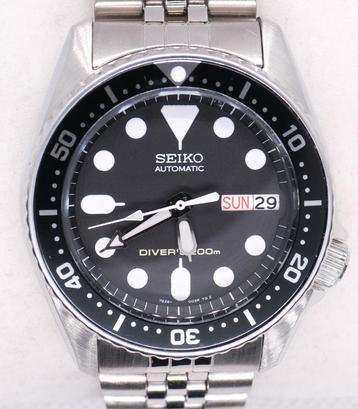 Seiko SKX013 K2 "MINI" Diver's 200m + Bracelet Caoutchouc Or