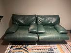 2 groene lederen zetels, Ophalen, Gebruikt