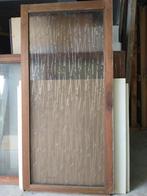 meranti vast raam met bamboe glas, Nieuw, Overige typen, Dubbelglas, 80 tot 120 cm