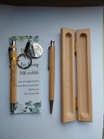 Houten balpennen + kleine sleutelhanger, Ophalen of Verzenden, Zo goed als nieuw