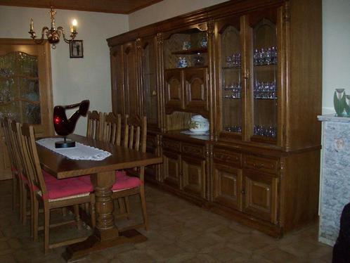Meuble salle à manger en chêne plus table et 6 chaises impec, Huis en Inrichting, Kasten | Dressoirs, Zo goed als nieuw, Met lade(s)