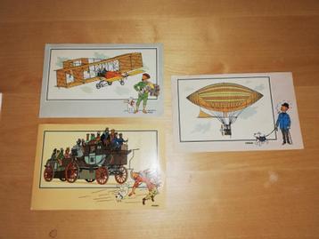Trois vignettes tintin aviation et automobile voir et savoir, Collections, Enlèvement ou Envoi, Tintin, Utilisé, Image, Affiche ou Autocollant