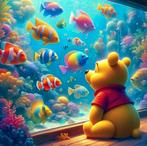 Diamond painting winnie the pooh aquarium 50x50 ronde steent, Ophalen of Verzenden, Nieuw, Knutselwerk