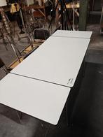 witte uitschuif tafel met 1 stoel, Huis en Inrichting, Ophalen, Gebruikt