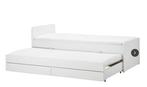 Ikea éénpersoonsbed met onderbed en opberger Slakt, Huis en Inrichting, Slaapkamer | Bedden, Ophalen, 90 cm, Wit, Tweepersoons