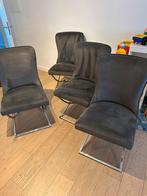 4x velvet eetkamer stoelen, Ophalen, Gebruikt