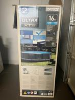 ULTRA XTR INTEX rond diam 488cm zwembad + inverterwarmtepomp, 300 cm of meer, 400 cm of meer, Rond, Gebruikt