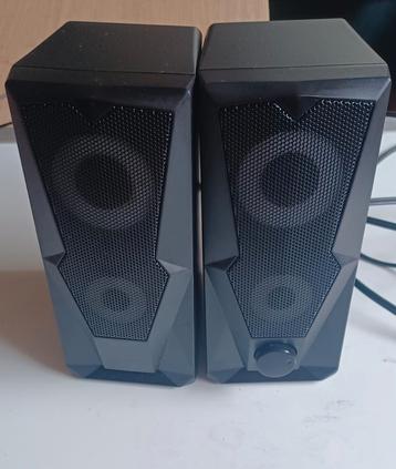 Luidsprekers voor pc Battletron lichtgevend., Autres marques, Moins de 60 watts, Comme neuf, Enlèvement