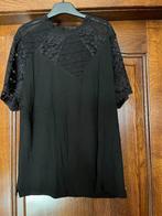 Zwarte t-shirt met kant, Verzenden, Tramontana, Zwart, Maat 46/48 (XL) of groter