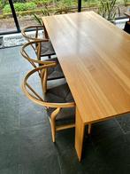Design Eettafel - Kluskens Portofino - massief eik, 200 cm of meer, 100 tot 150 cm, Rechthoekig, Eikenhout