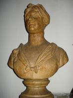 CHARLES VAN OEMBERG 1824-1901 terracotta buste La Chatelaine, Antiek en Kunst, Ophalen