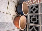 2 grote bloempotten, Tuin en Terras, Ophalen