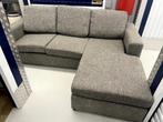 Grijze stoffen hoekzetel - ideaal voor appartement, Huis en Inrichting, Fauteuils, Ophalen, 125 cm of meer, Zo goed als nieuw