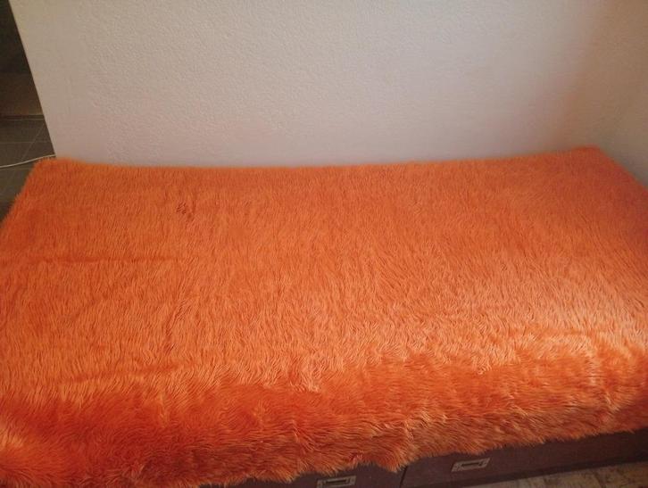 Vintage beddensprei van imitatiebont uit de jaren 70, Antiek en Kunst, Curiosa en Brocante, Ophalen